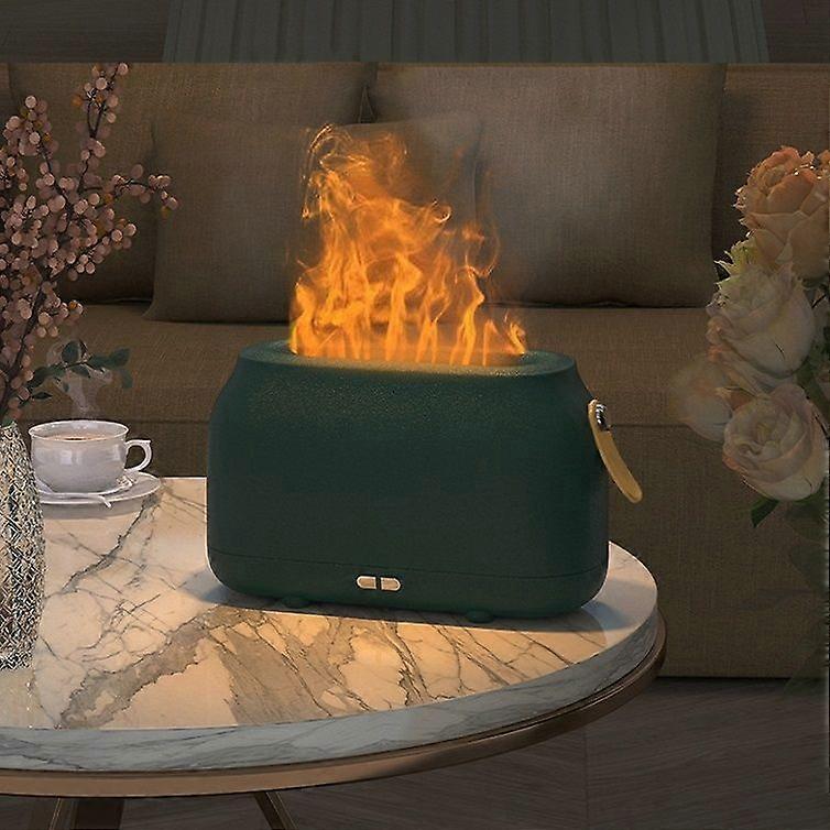 Simulation Flame Humidifier Light, Color: Green Green