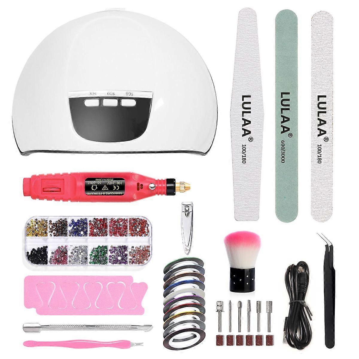Manicure set with drill and UV lamp basic manicure kit for beginners