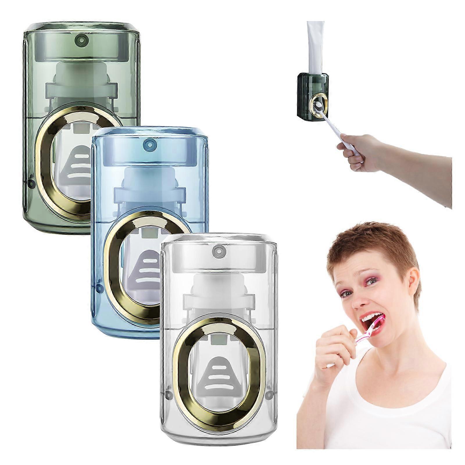 Light Luxury Toothpaste Squeezer Automatic 2024 Model Tube Squeezer Wall Mount Dispenser 3-Piece Set
