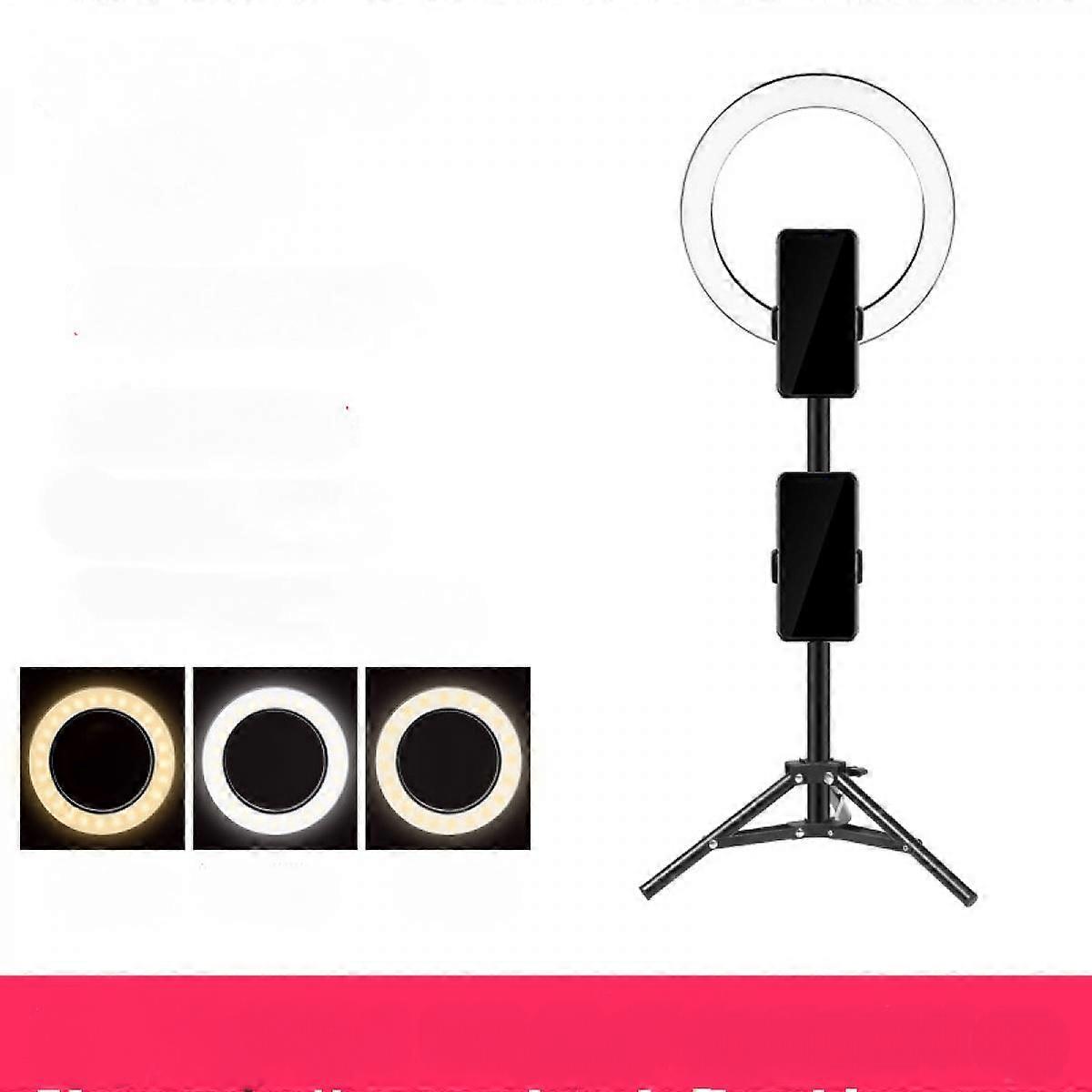 Ring Light,LED Ring Light, Circle Light with Desktop bracket, Phone Holder & Dimmable 3 Modes