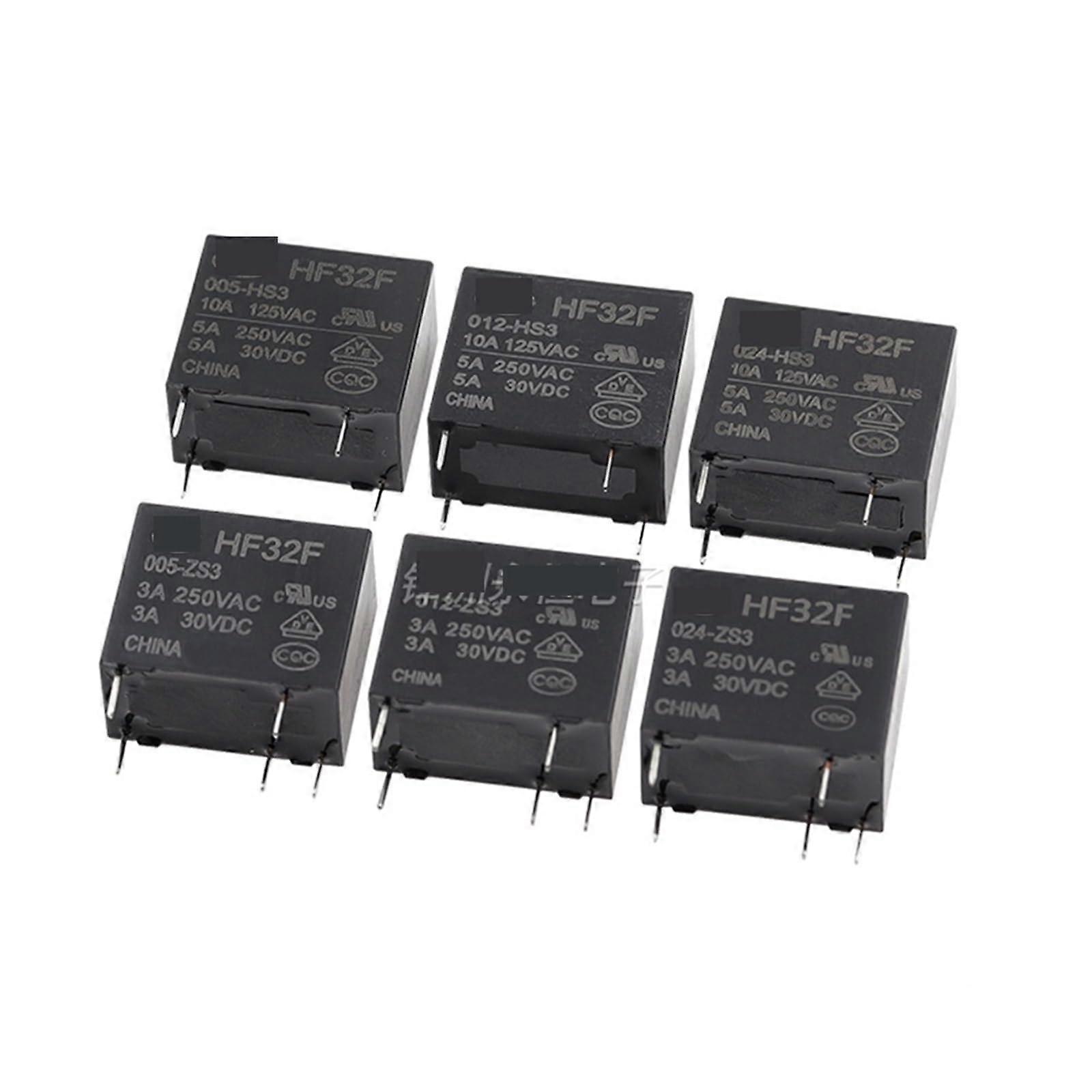 5PCS Power Relay JZC32F HF32F HF33F G005 012 024HS3 ZS3 HS 4/5P 3A 5A 10A(HF32F012HS3)