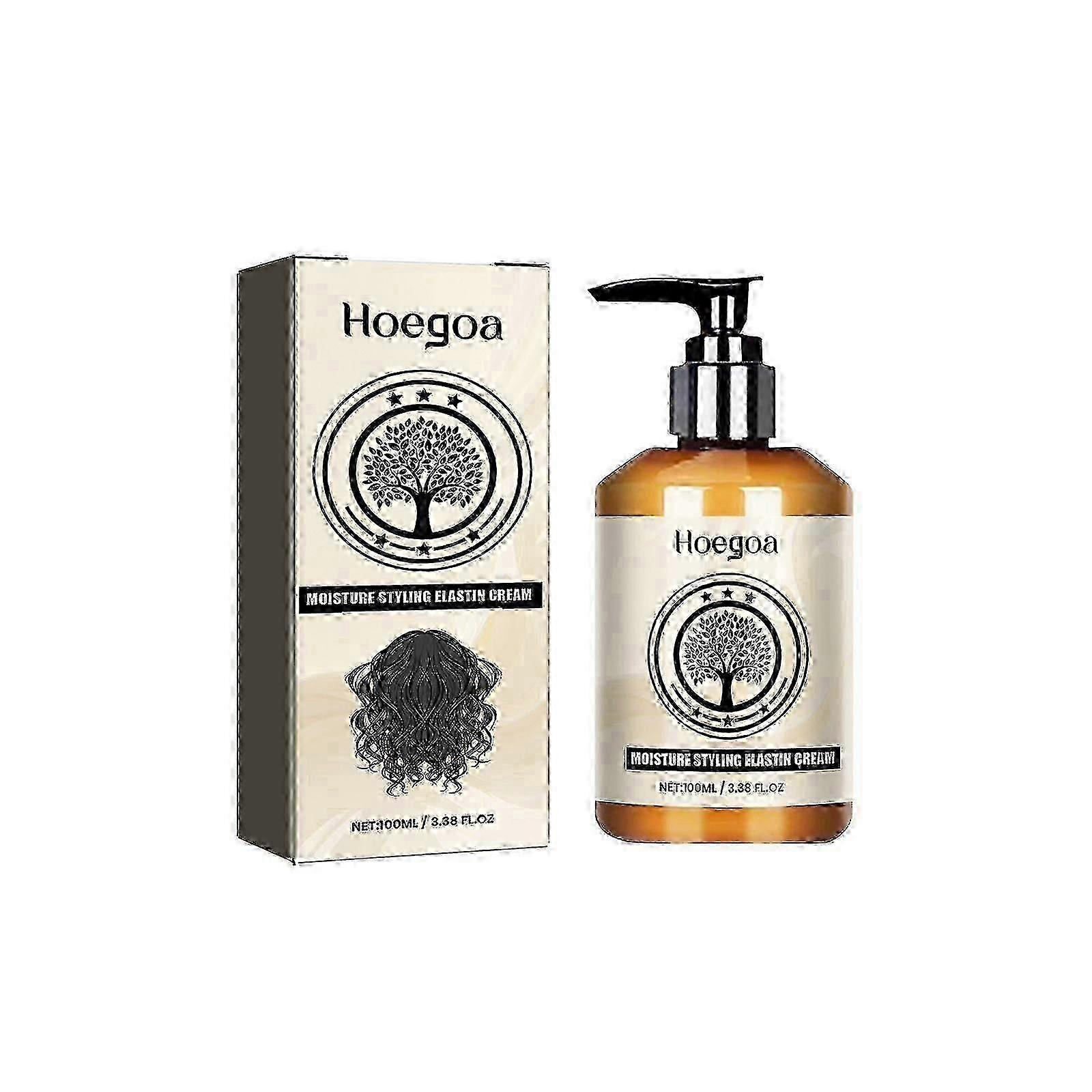 Moisturize Styling Elastin Cream, Curls Volumizing Shine Natural Puffiness Styling Conditioner