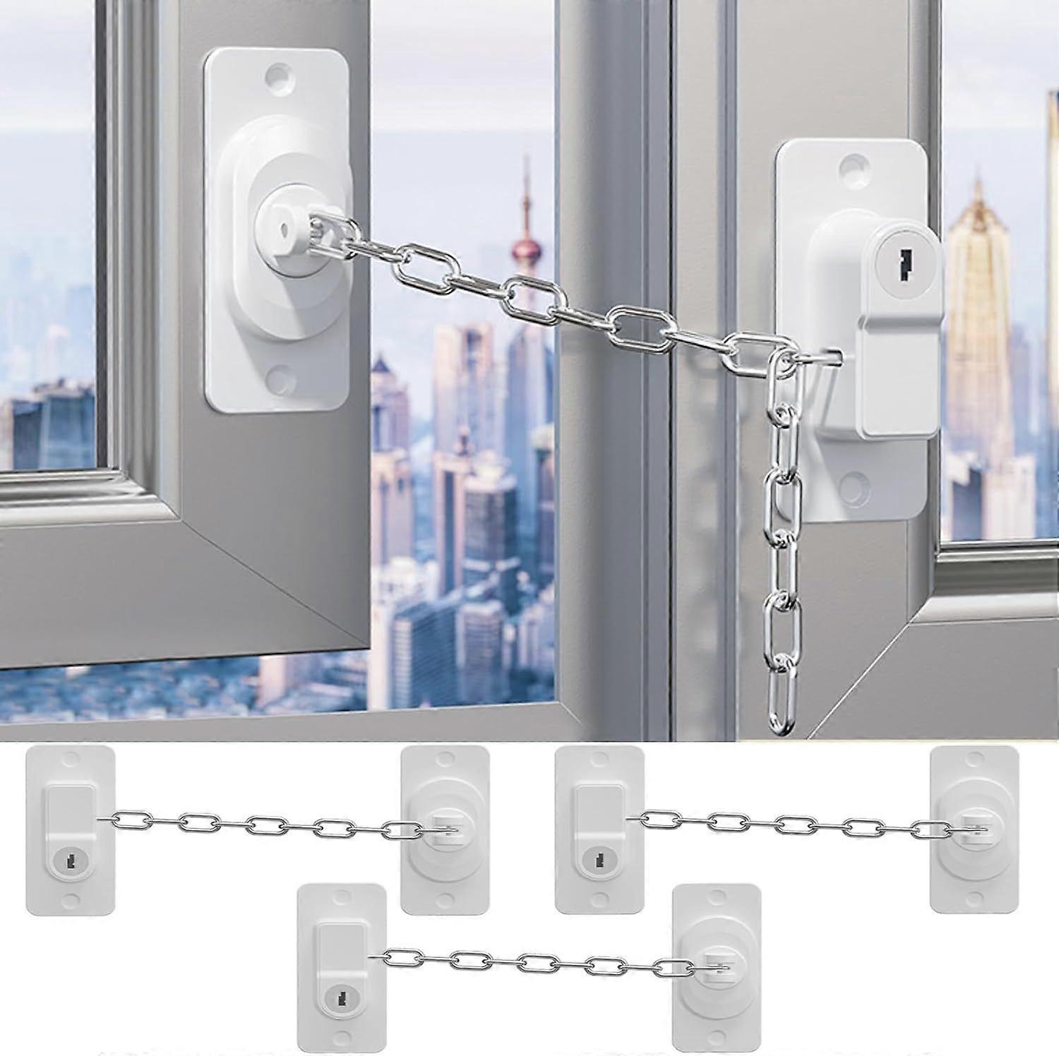 (3 Pack) Child Safety Locks, Adjustable Refrigerator Lock with Keys, for Fridge