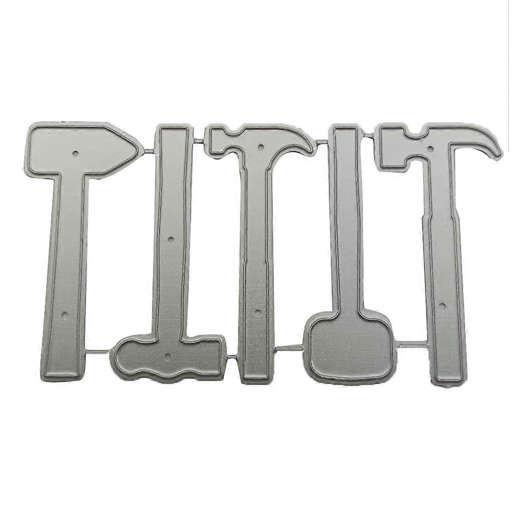 Die Cutting Stencil 5 Pcs Hammers Shape Set Combination Cutting Template for Creative Hand Tool Set DIY Embossing Puzzle