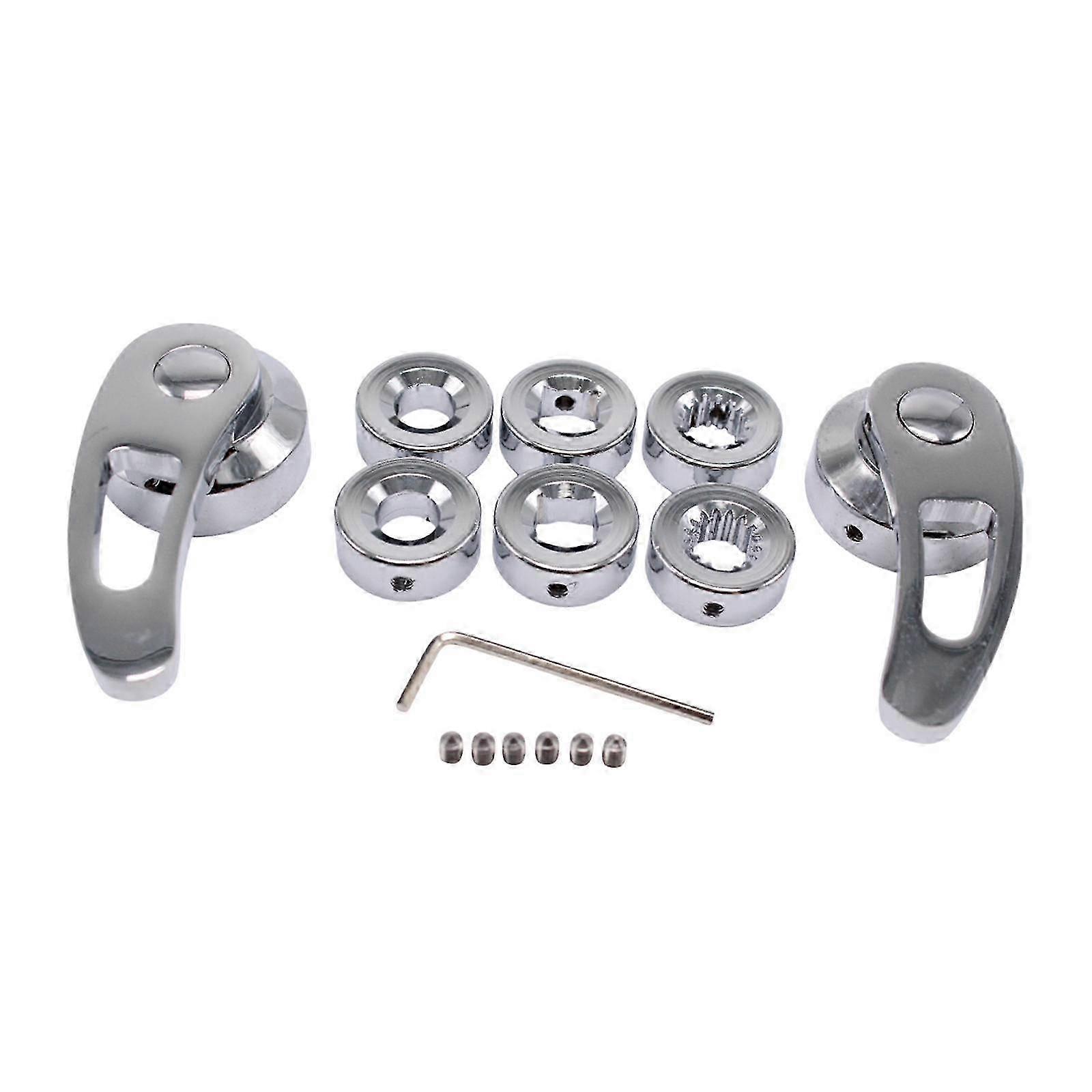 Door Handle Kit Accessory Spare Parts Wear Resistant High Performance Easy to Install Replacement Aluminum Alloy-color: Silver