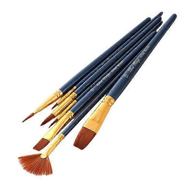 2x 7 Acrylic Paint Nylon Hair Brushes Set