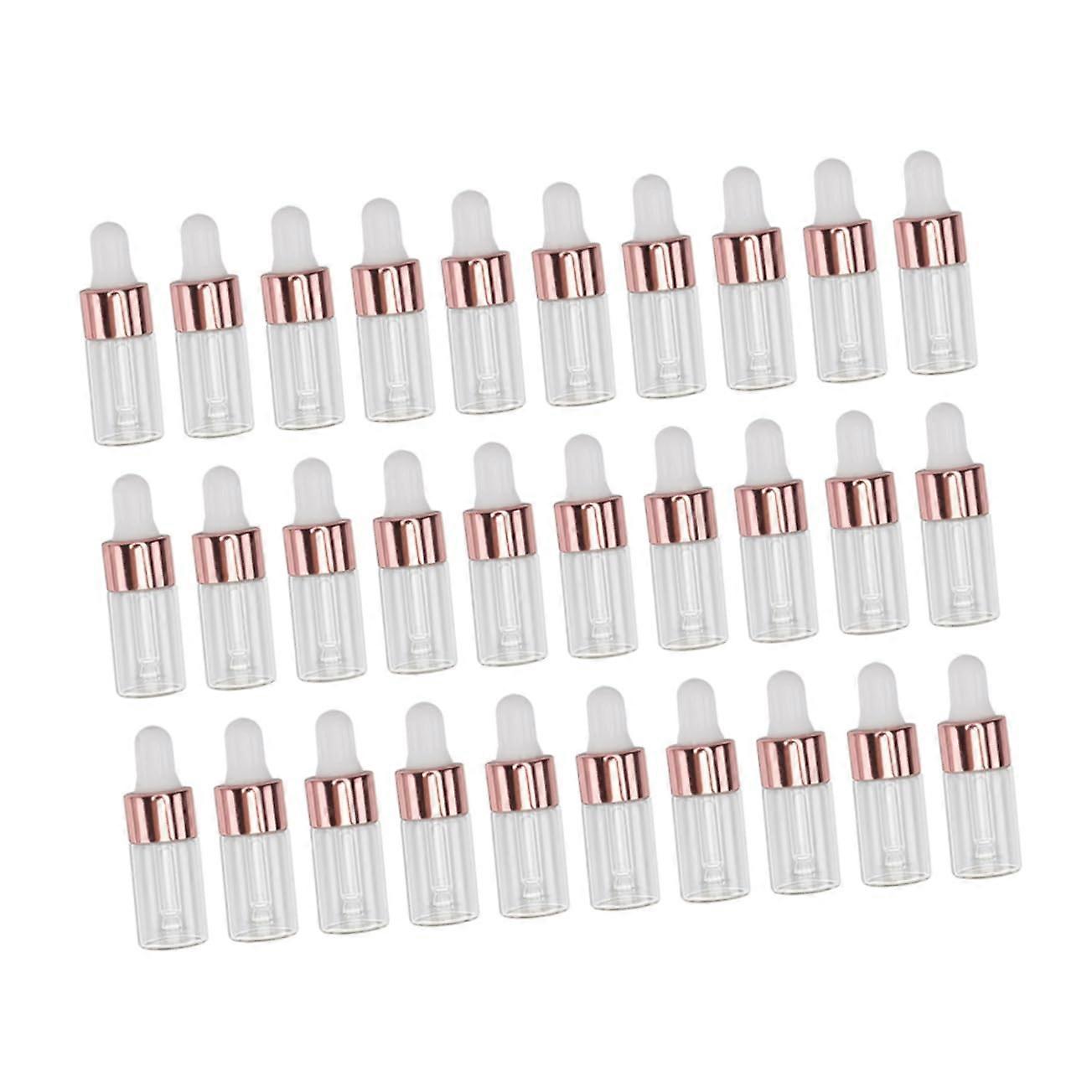 50pcs Essential Oil Dropper Bottle 3ml Glass Bottle Dropper Leakproof for Liquids Perfumes