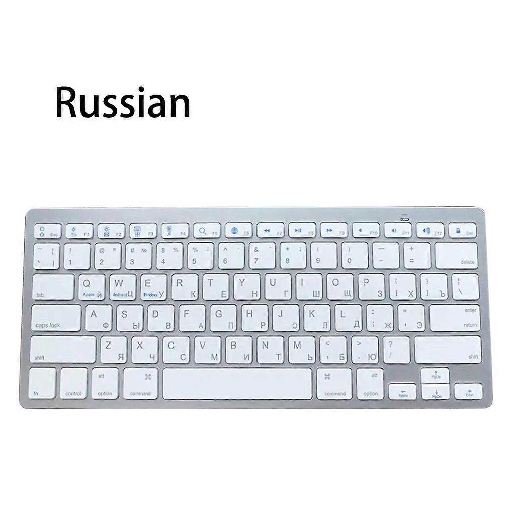 Lightweight Portable Travel Bluetooth-compatible Russian/Spanish/Korean/English Keypad Wireless Keyboard for Tablet/PC