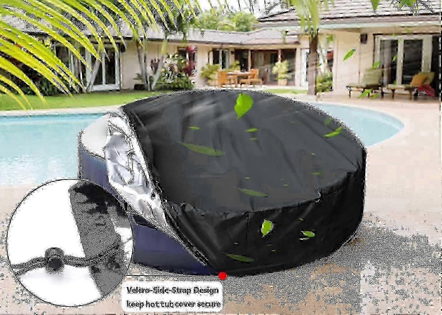 Bubbelpoolskydd Runt Utomhus Vattentätt Polyester Utomhus Spaskydd För Badkar/Bubbelbad Meddelande Spa Utomhus Bärbart