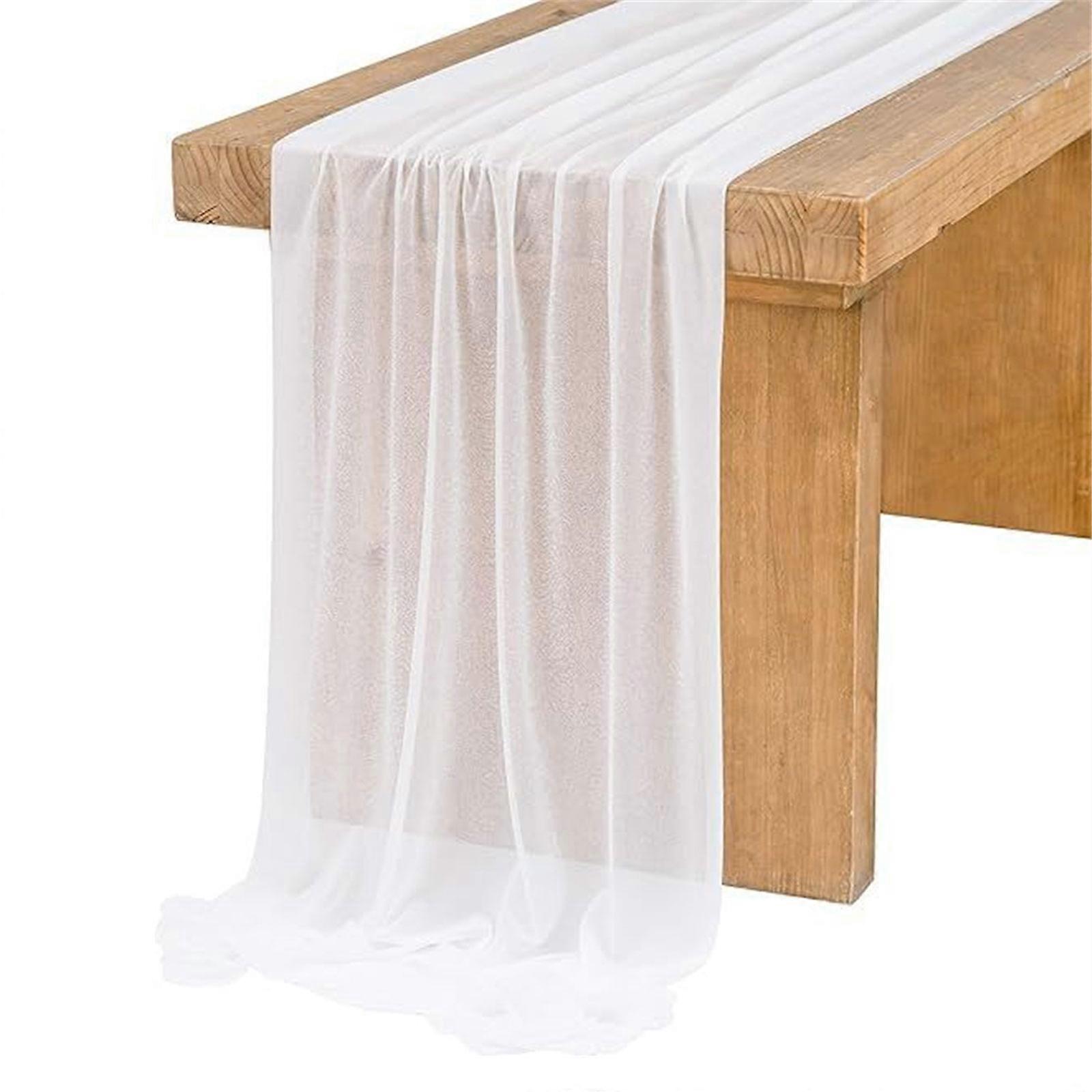 Customizable Wedding Chiffon Table Runner Fabric Decors Fine Craftsmanships Chiffon Table Runner Table Cover Tablecloth S