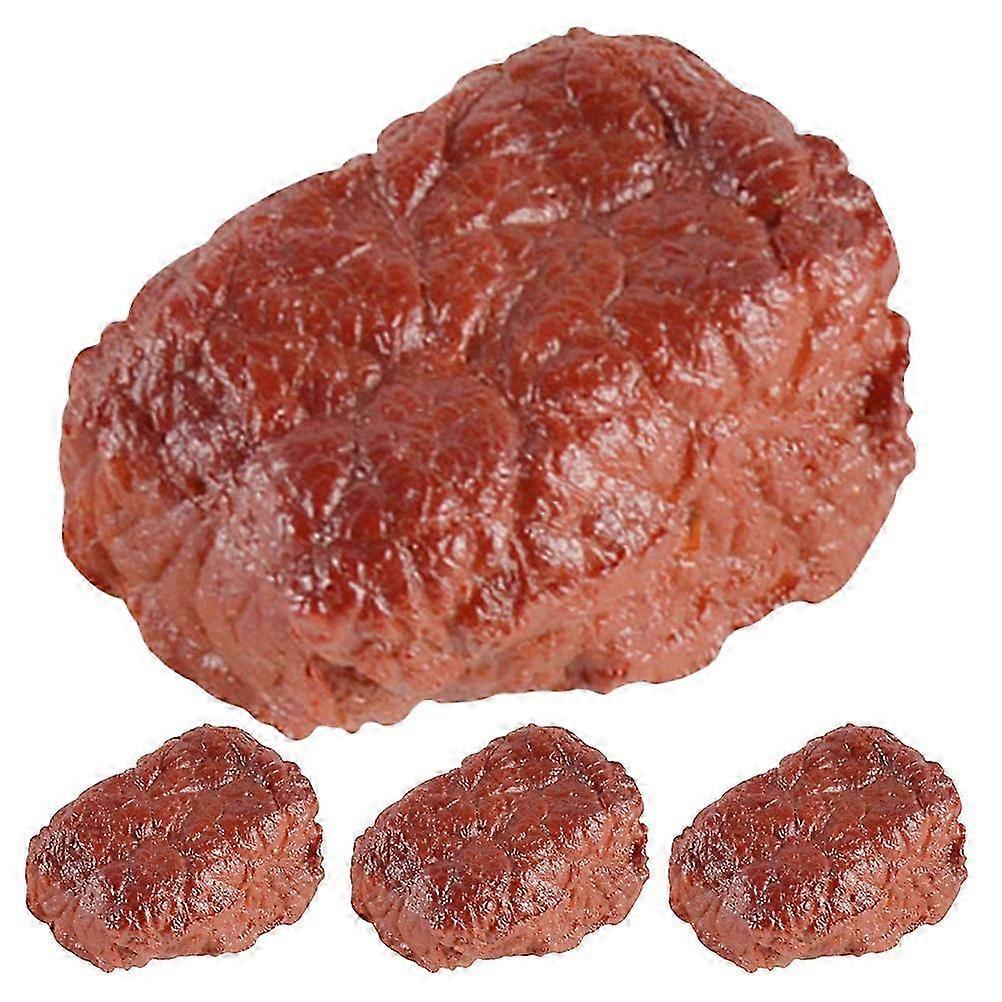 4Pcs Beef Block Model Kitchen Meat Models Lifelike Meat Decorations Restaurant Prop