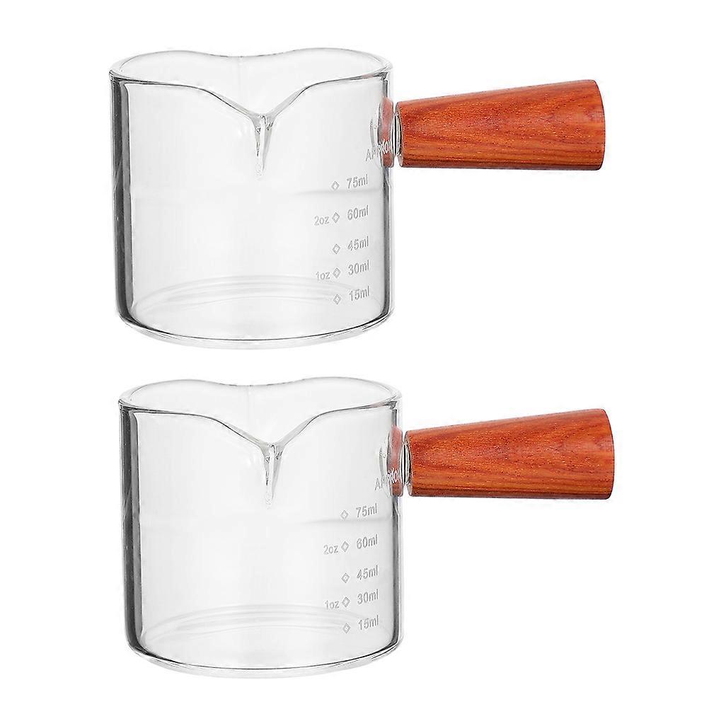 Dual-mouth Latte Cup, Wooden Handle for Comfort, Suitable for Home and