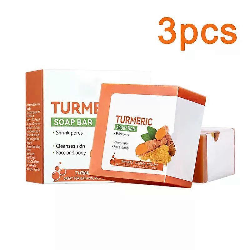 Amyi Savon au curcuma fait main nettoyant pour le corps éclaircissant pour les aisselles foncées et