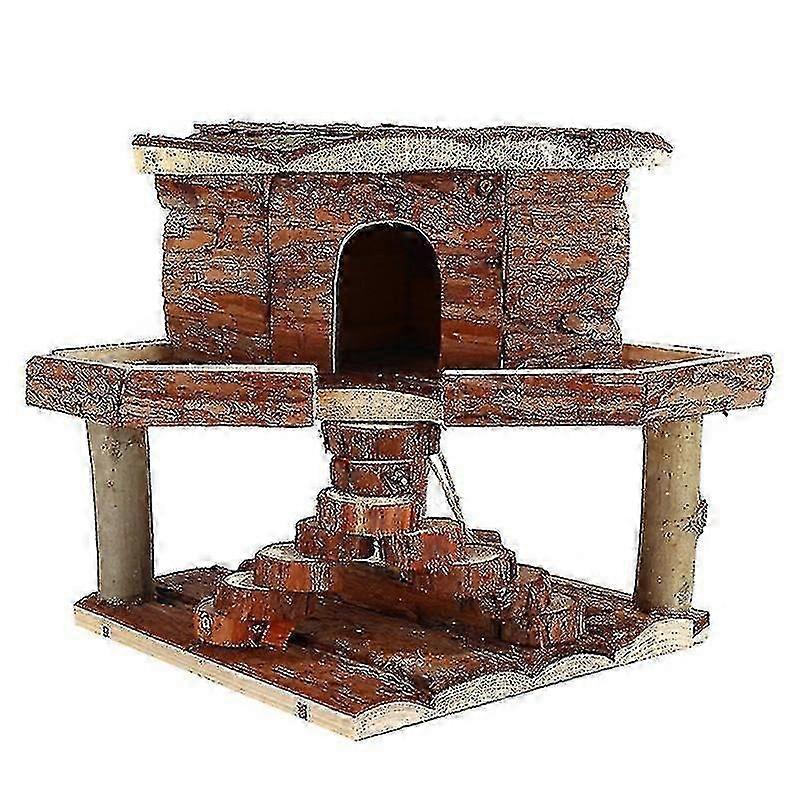 21.1X18.5cm Random Color Small Animal Bedding 1pc Villa Hamster With Ladder Nest Hamster Sleep Nest