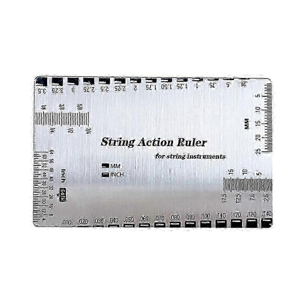 Action Gauge Ruler Guide Setup Measuring Luthier Steel String for Guitar Pip 2025