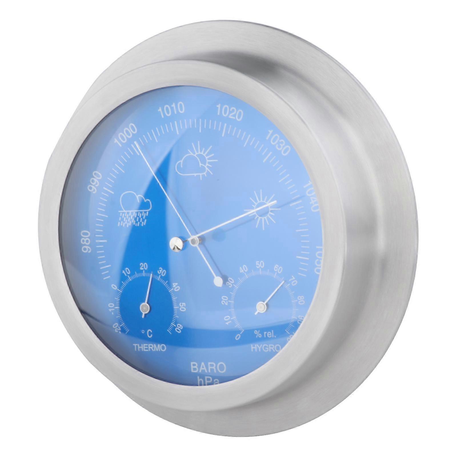 9 "مقياس حرارة مقياس رطوبة محطة الطقس معلقة على الحائط