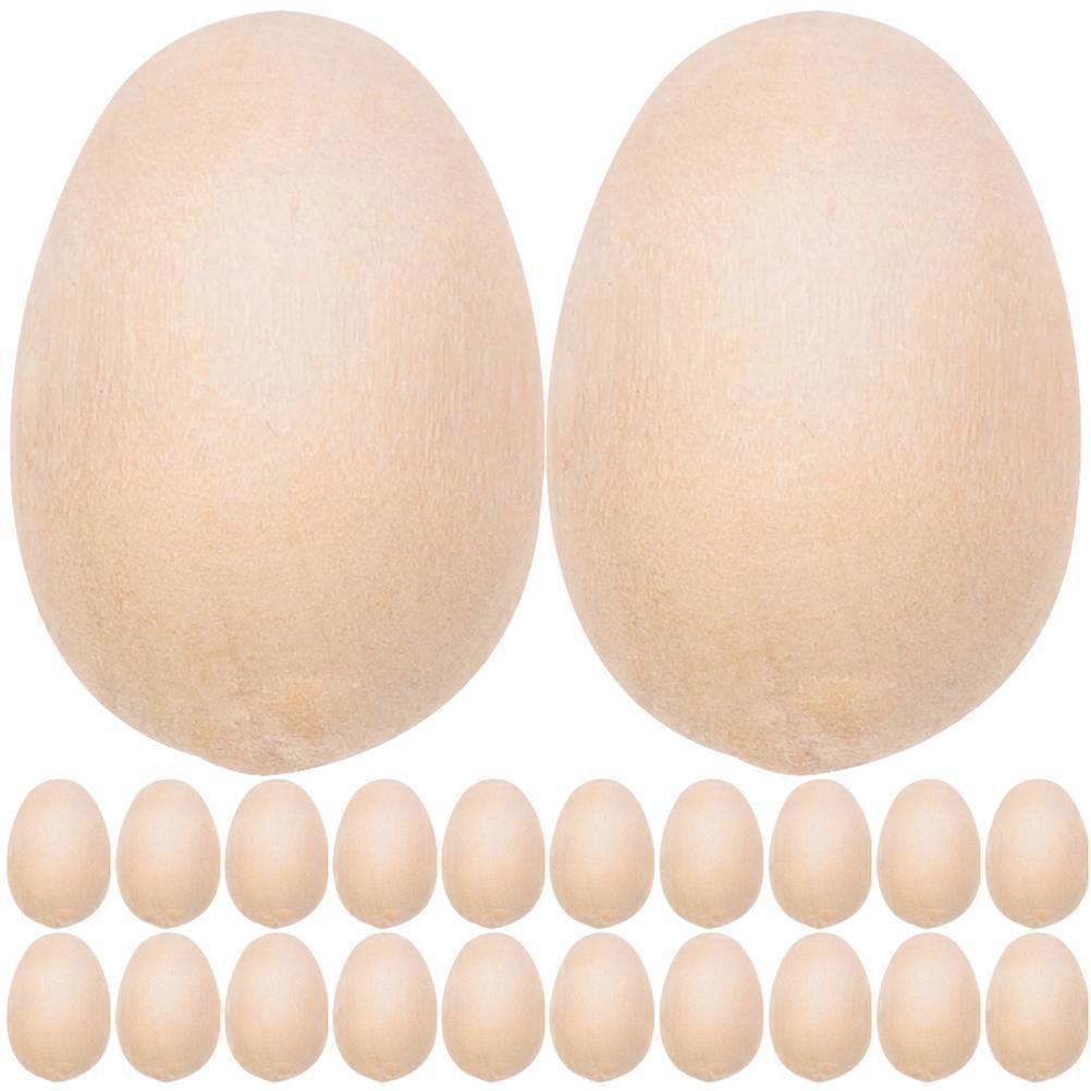 Artisanat d'œufs en bois inachevés, fausses décorations pour stimuler l'instinct de nidification des poules