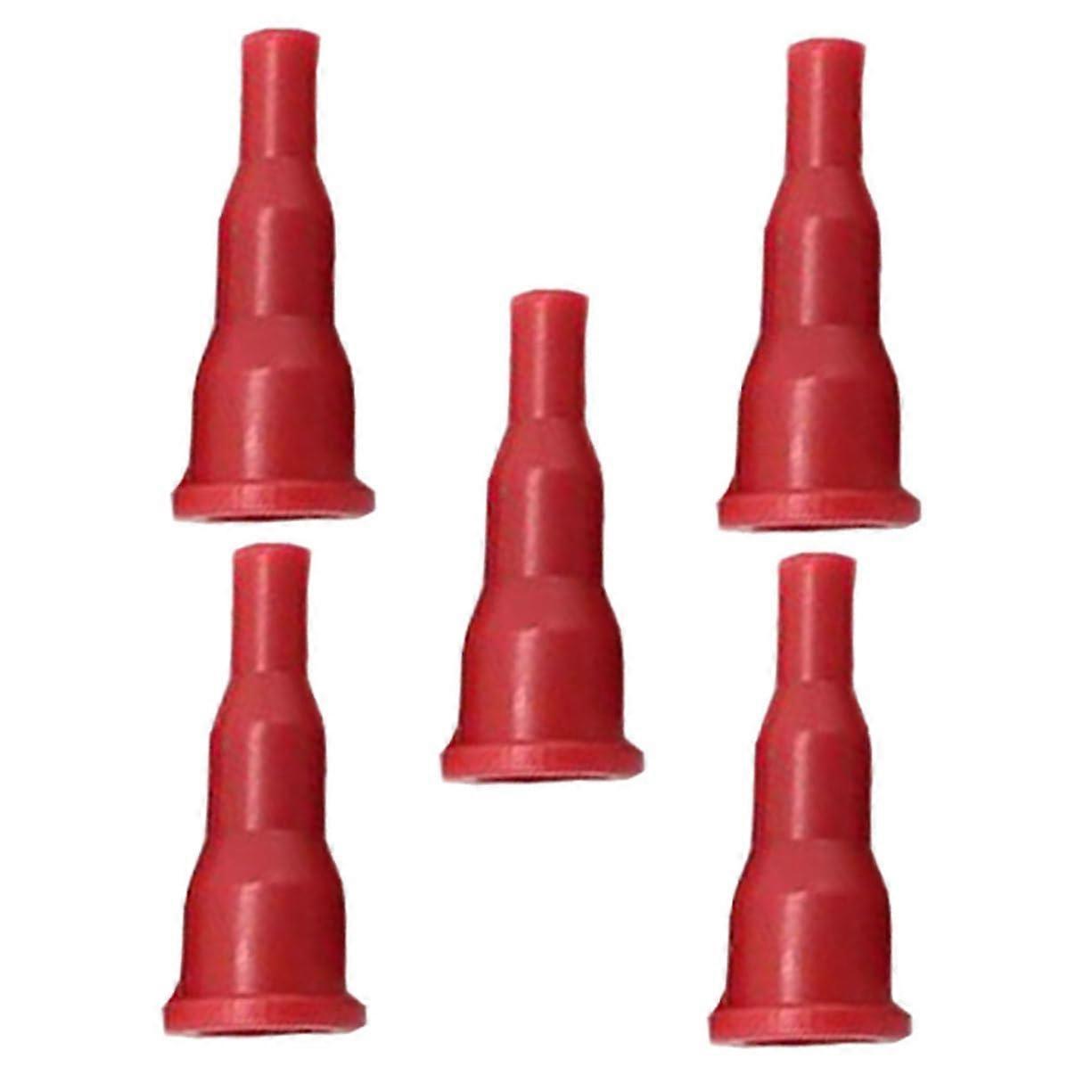 Charging Valve Pack Of 5 For Gas Tank Adapter Lighter Tank Adapter Refrigerant Filling Valve Adapter Tips Plastic Red