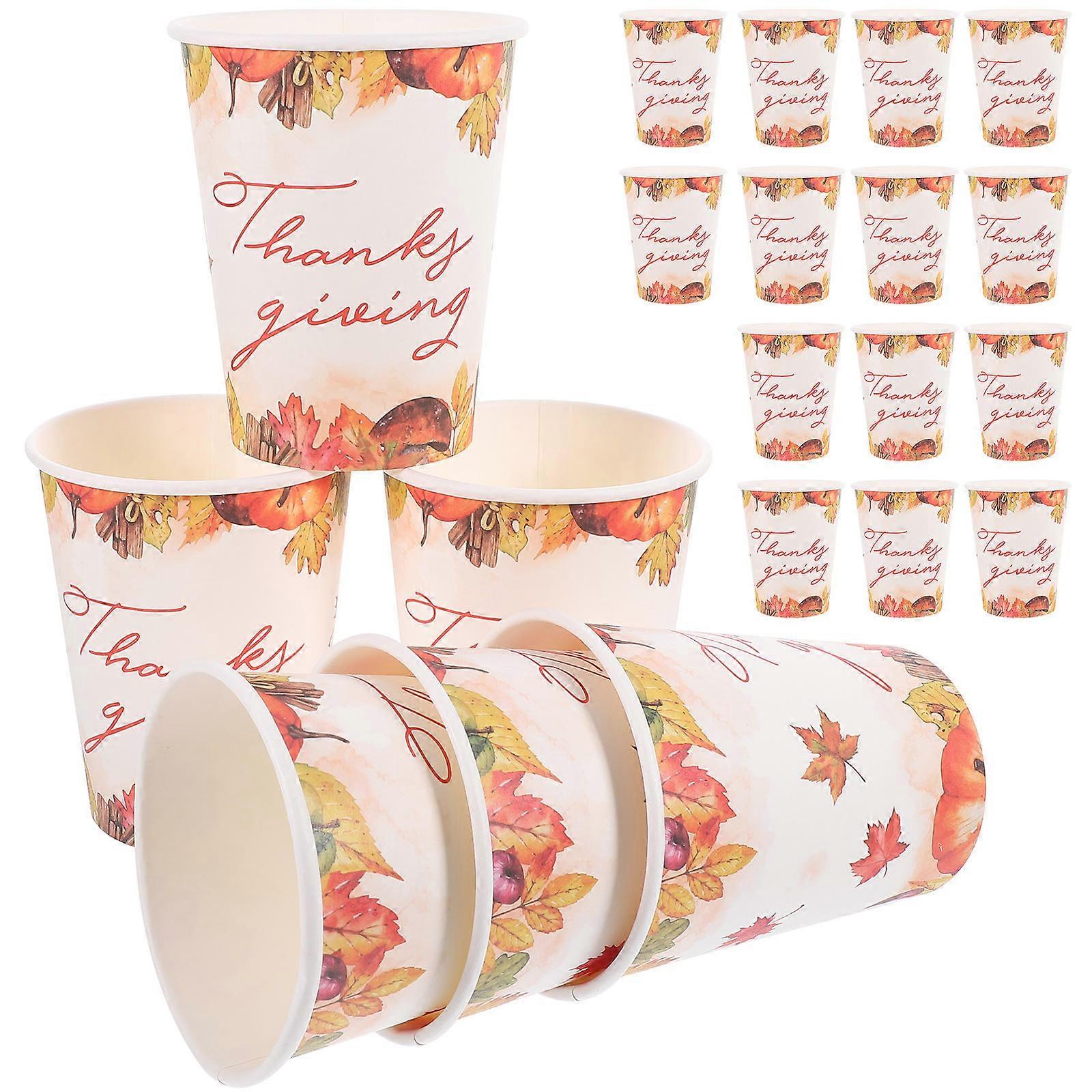 Paper Beverage Cups Party Supplies Assorted Color 7x7x9cm Thanksgiving Party Birthday Party 20Set