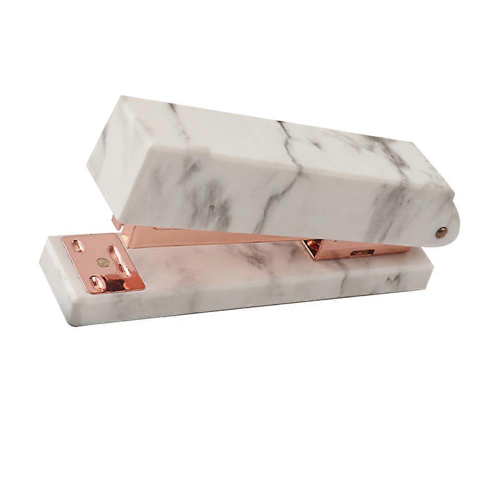 Ergonomic Labor-Saving Desktop Stapler Rose Golden Color for Office Work School Supplies 1Set