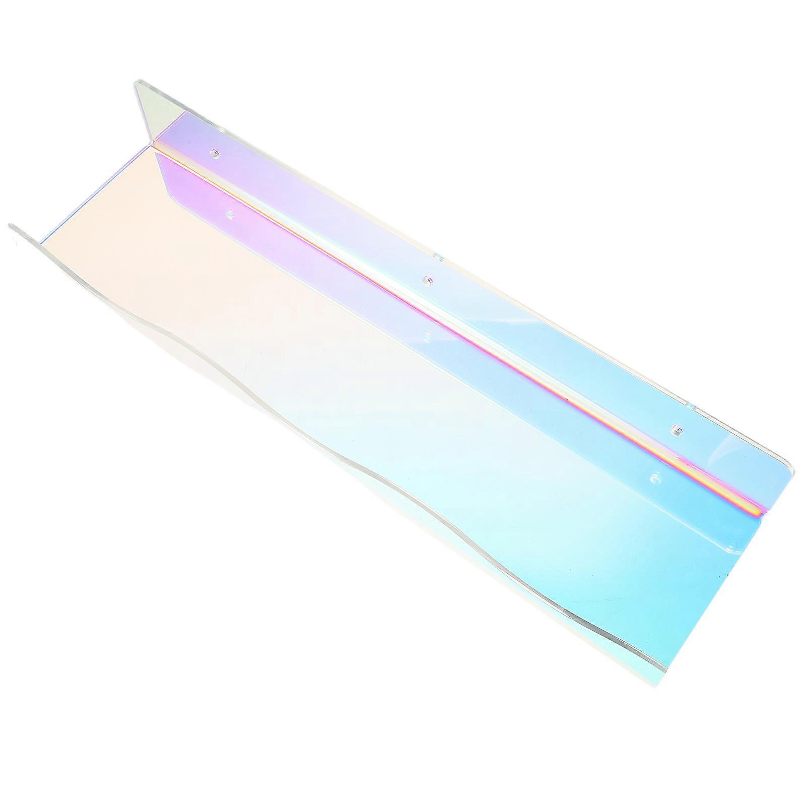 Iridescent Acrylic Floating Shelves Wall Mounted Design For Nail Polish Storage Small Item Organization Multi 1Set
