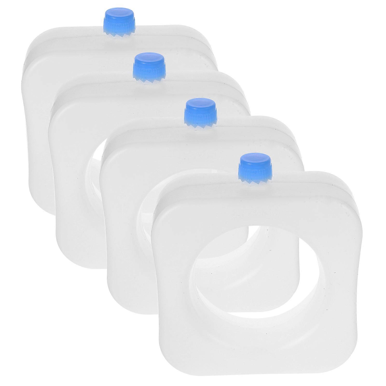 WORGEOUS 4Pcs Ice Packs Crystal Boxes Reusable Freezer Blocks for Lunch Bags Cooler Backpack Camping Picnics White