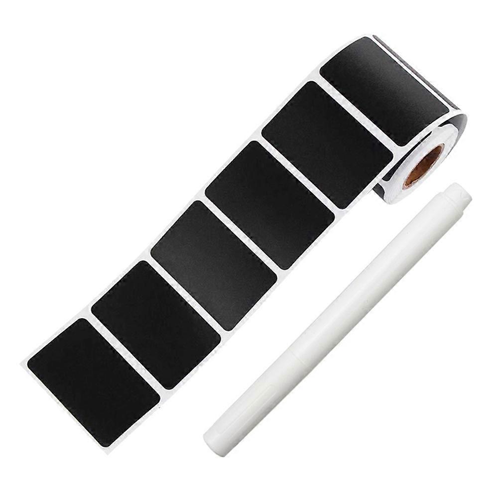 Chalkboard Labels Rectangular Adhesive Vinyl Plastic for Home Office Kitchen Signs with 1pc Pen 150 Pcs Roll