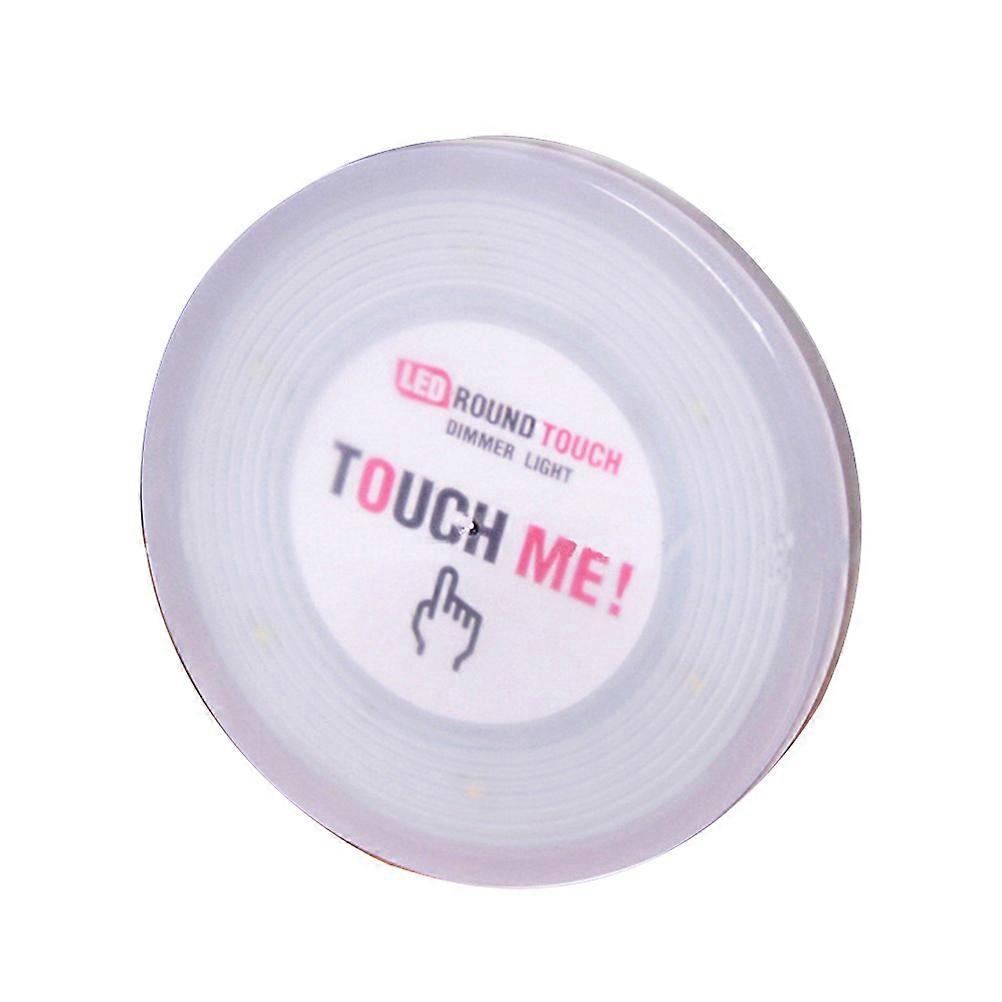 Iluminat sub dulap 6 Led Rotund Reglabil Touch Sensor Lumină Pentru Dulapuri Bucătărie Alb 1 buc