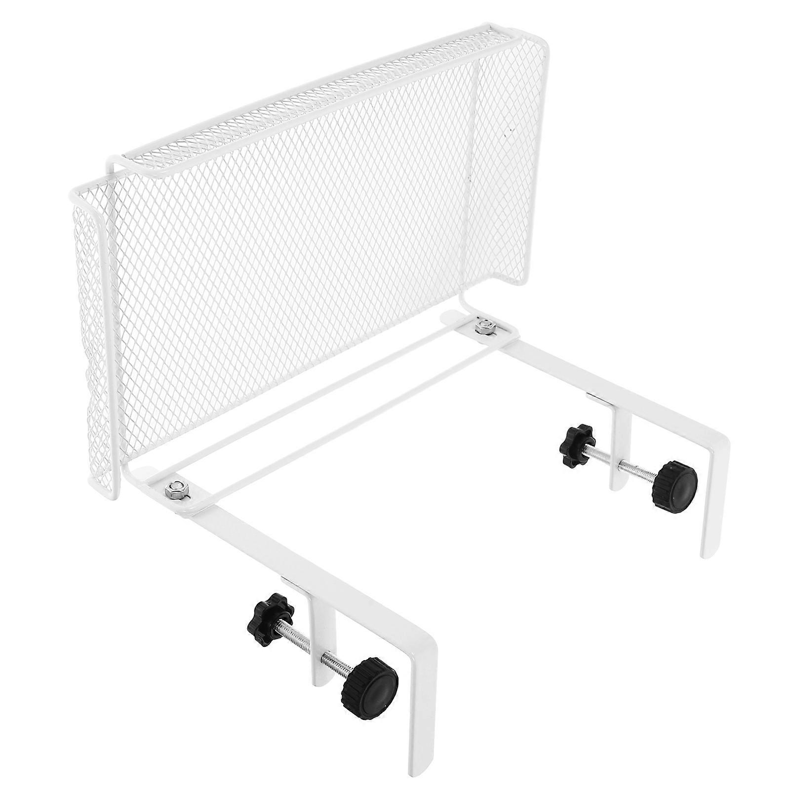 Wire Organizer Under Desk Cable Management Rack Compact White For Workplace 1Set