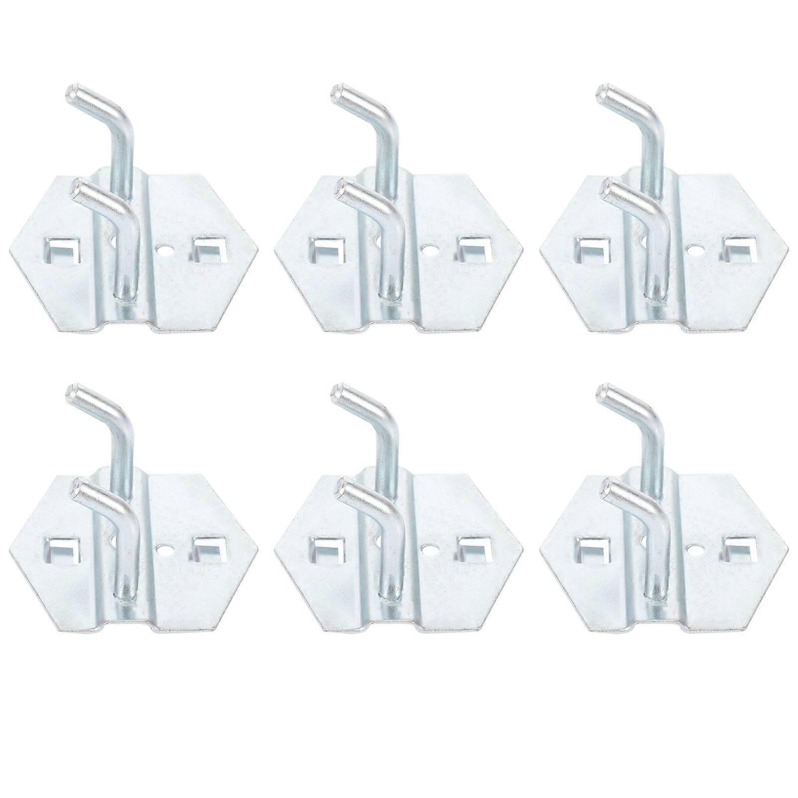 Hanging Pegboard Hook Packs Metal Pegboard Hanging Hooks Space Saving General Users 6Pcs