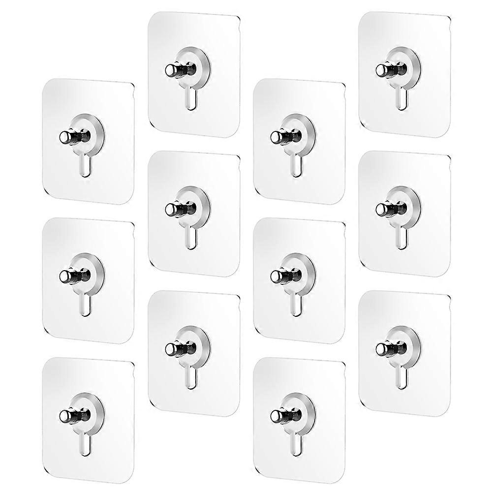 Traceless Wall Hook Hanger Adhesive Hanging Nails for 8mm Long Screw Rod Acrylic 20Pack