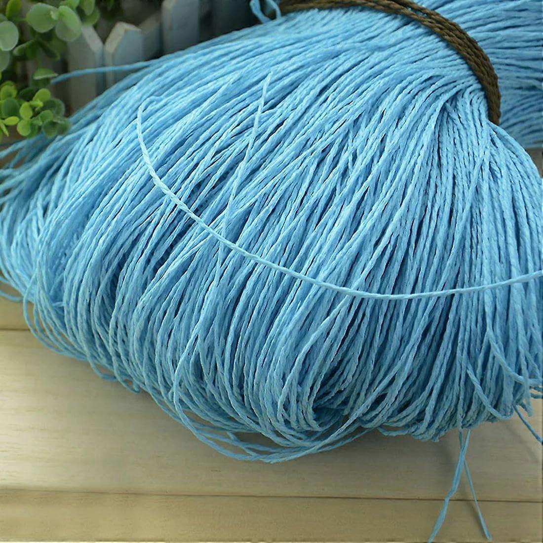 Colored baststraw yarn for hand knitting, crocheting, summer hat, handbag, cushion, baskets, knitting material, DIY craft for gift box decoration 21
