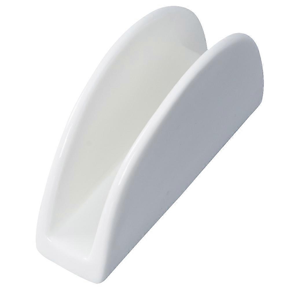 White Ceramic Napkin Holder for Paper Tissue Napkin Storage