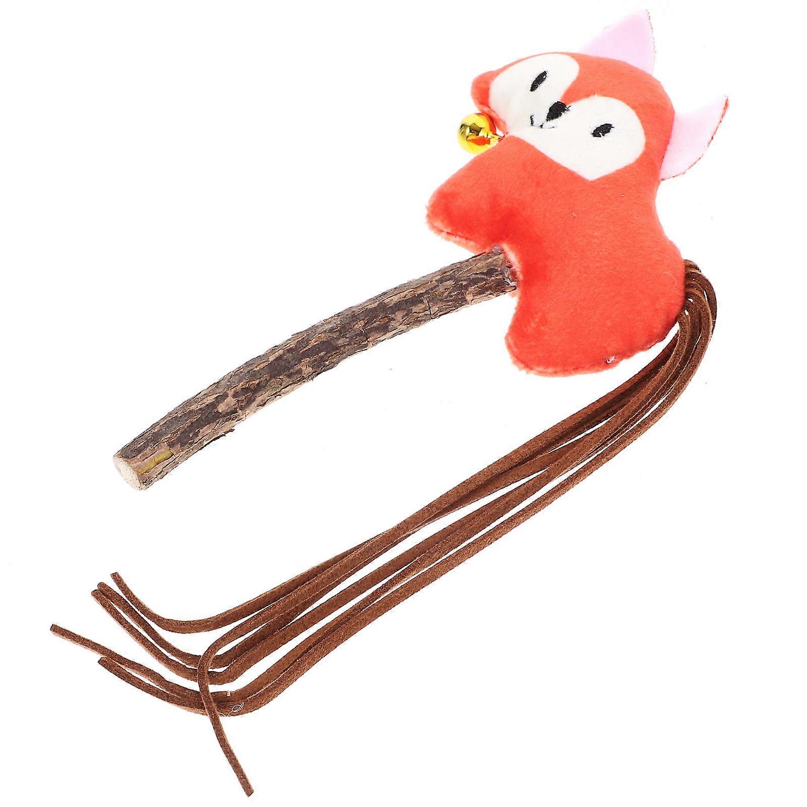 Teaser Cat Toy Plush Animal Cat Interactive Kitten Teaser Stick 1Set
