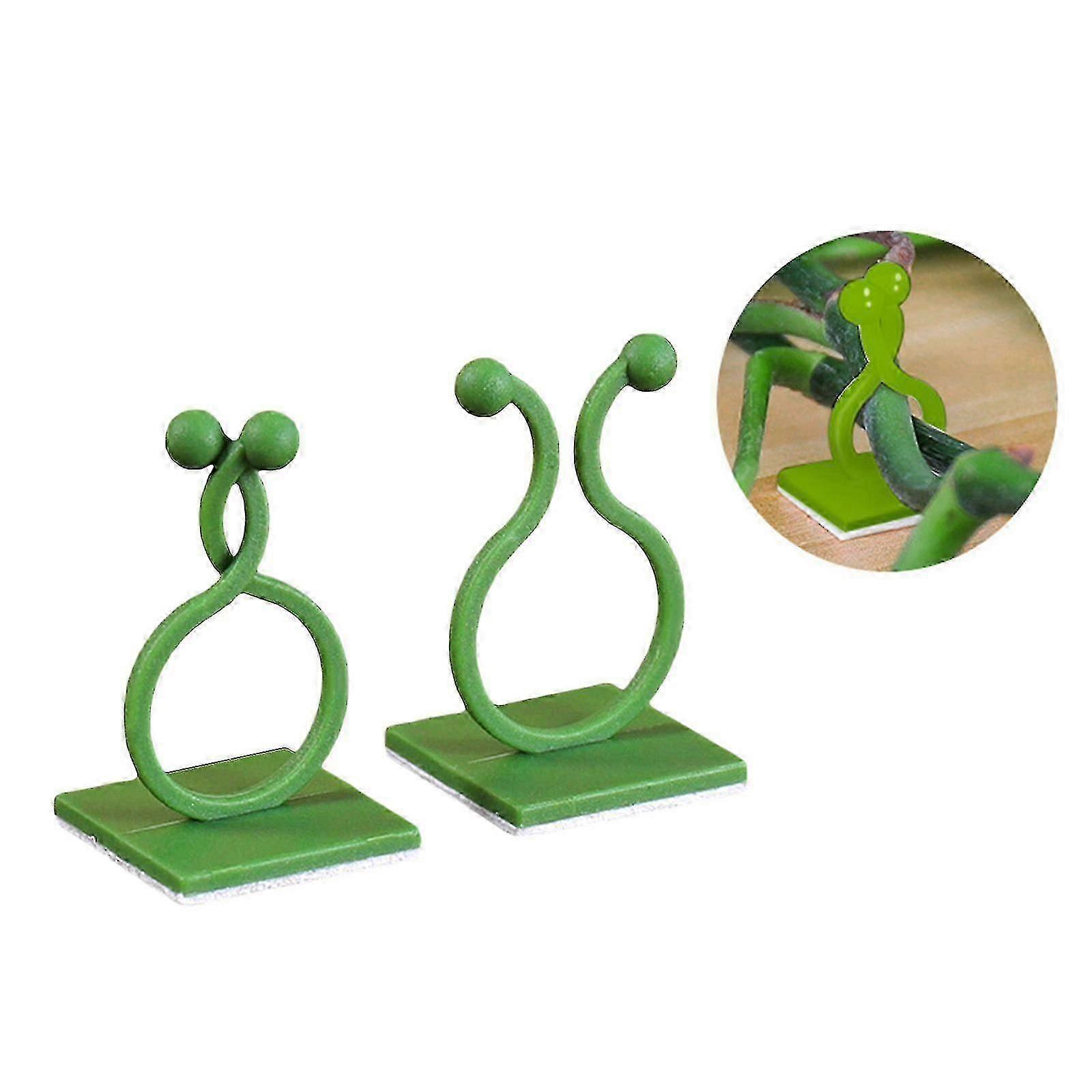 100pcs Plant Fixator Fixture Folder Garden Tools Securing Clip White Abs High-viscosity 100pcs Green Dill Wall Climbing Anchor