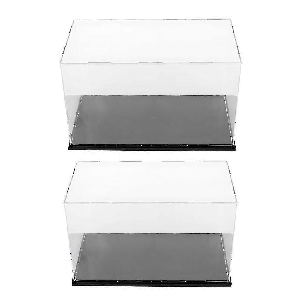 30x15x15cm+20x10x10cm Clear Acrylic Display Case Dustproof Protection Boxes