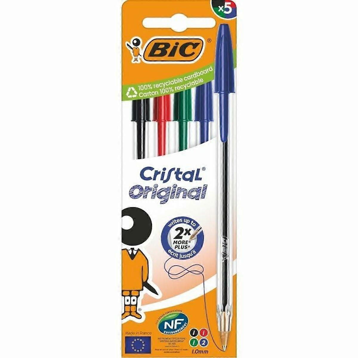 Set of Biros Bic Cristal Original 516346 Multicolour (5 Units)