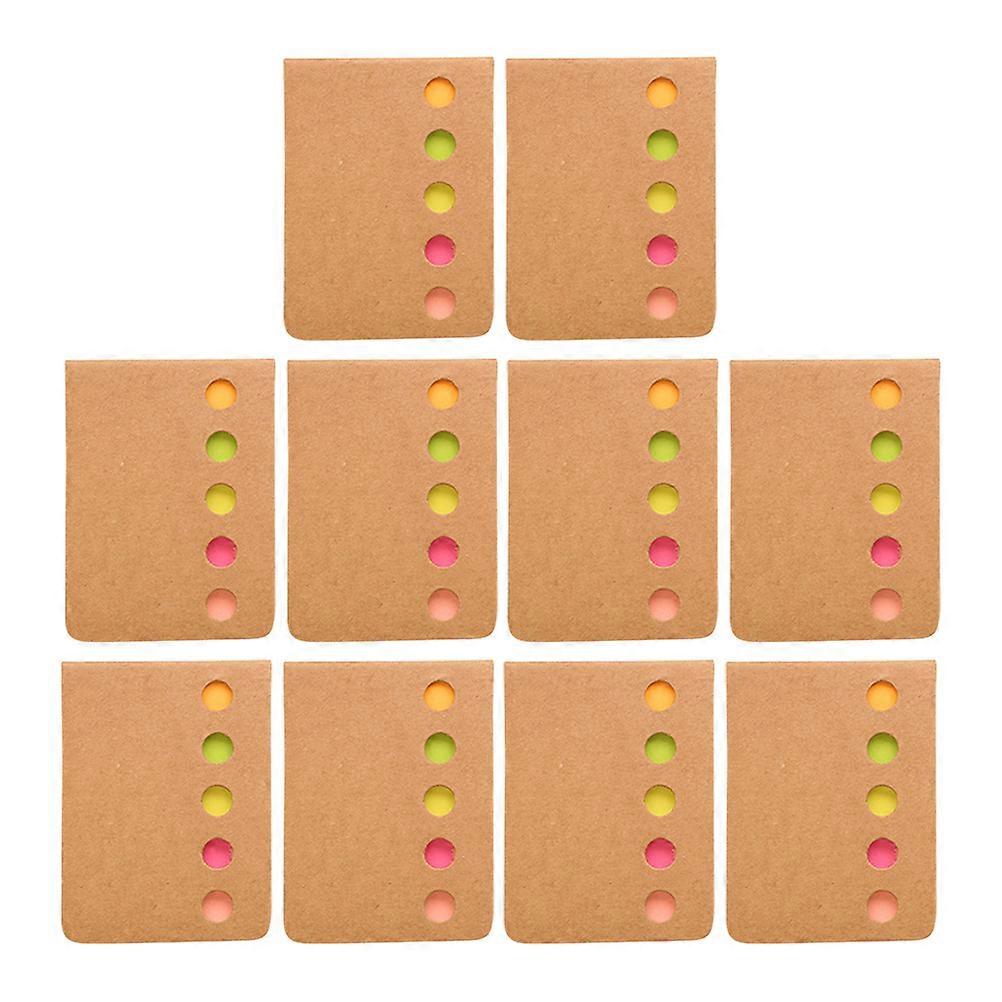 Kraft Paper Memo Pads Memo Recording Office Use 8*6cm 10Pcs