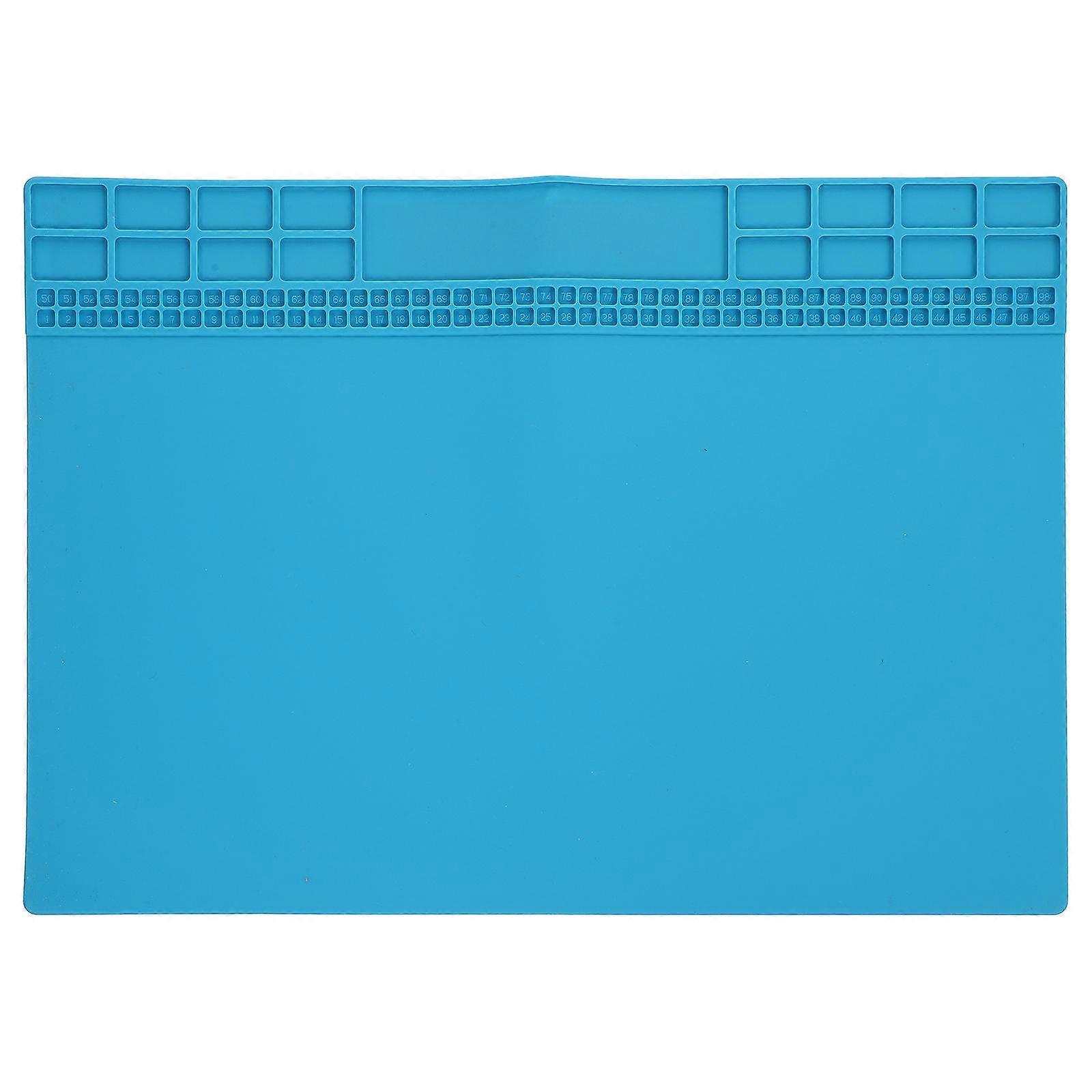 耐熱修理マット磁気電子機器はんだ付けマット技術者DIY愛好家ワークショップブルー35X25CMネジ部品収納1パック