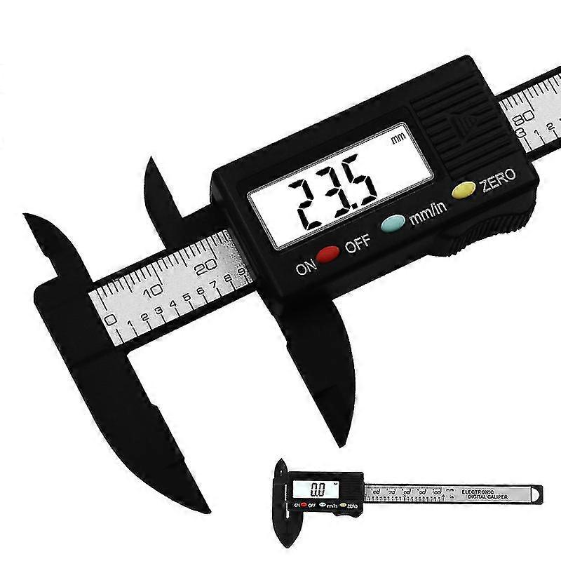 Digital Electronic Caliper - 100 Mm With Large Notch Liquid Crystals (Battery Not Included)