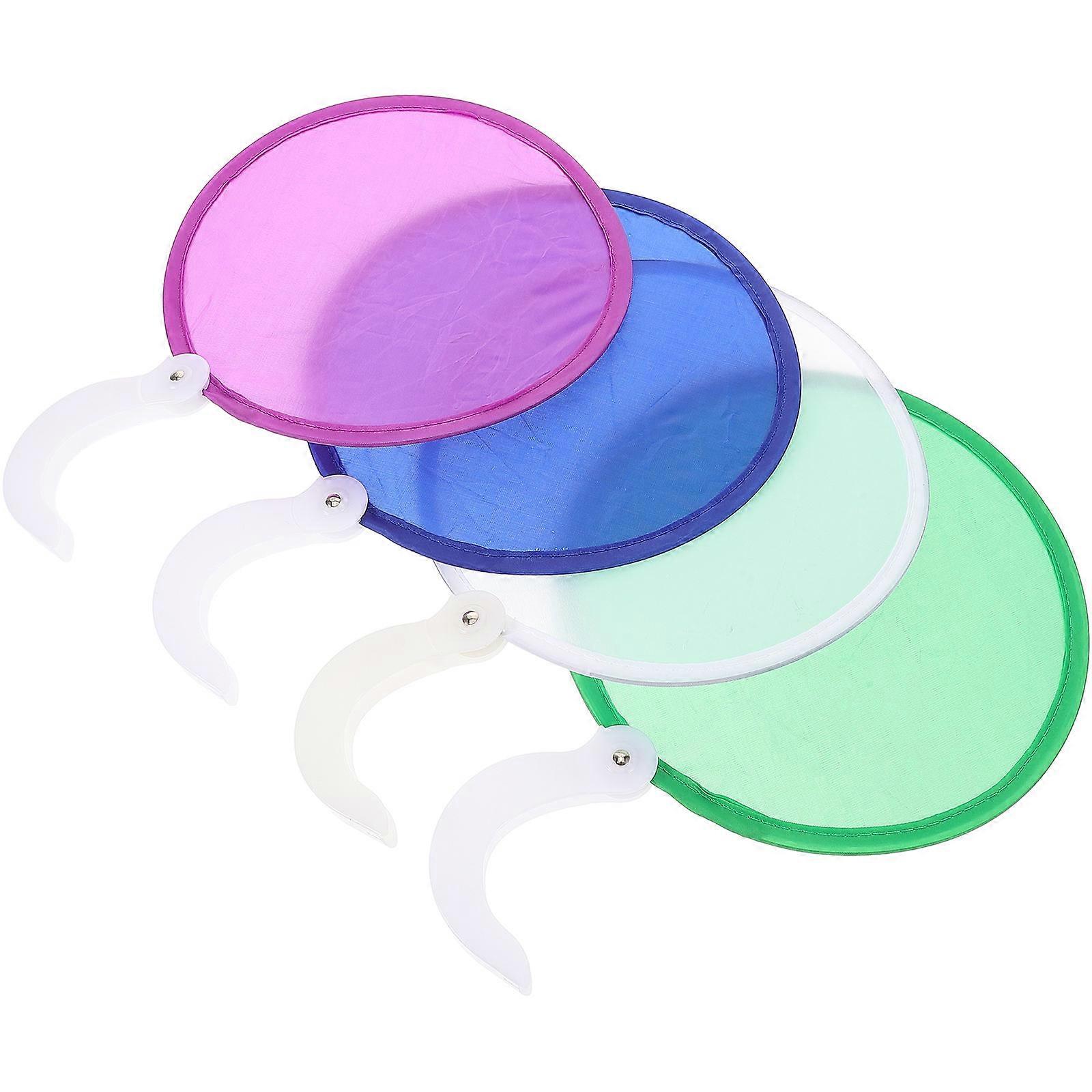 4pcs Foldable Blank Paper Hand Fans for DIY Crafts, Lightweight Decor for Summer Events, Weddings & Travel – Graffiti Design