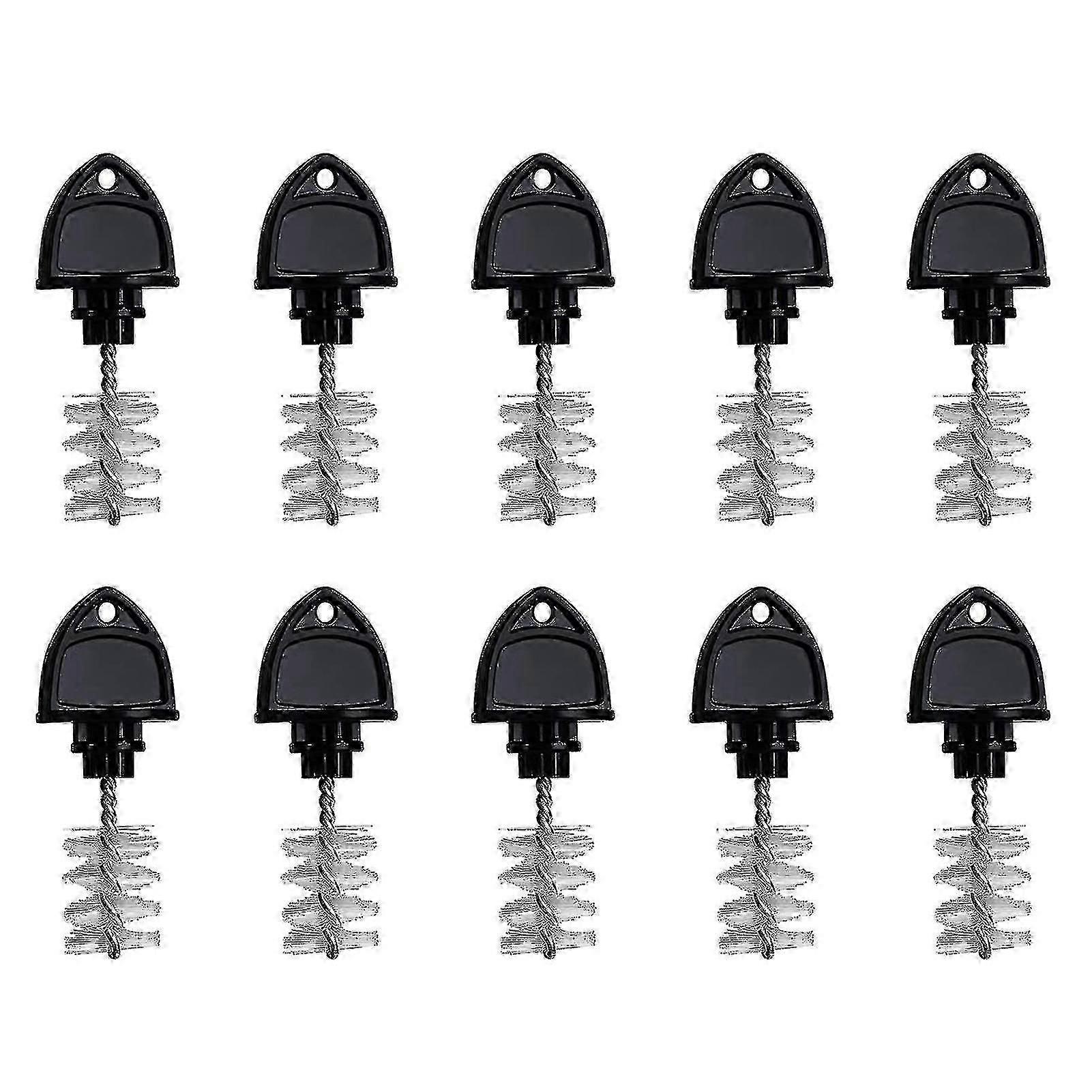 10pcs Tap Plug Brush Anti-mosquito Anti-dust Plastic Black Cleaning Beer Faucet Plug For Home