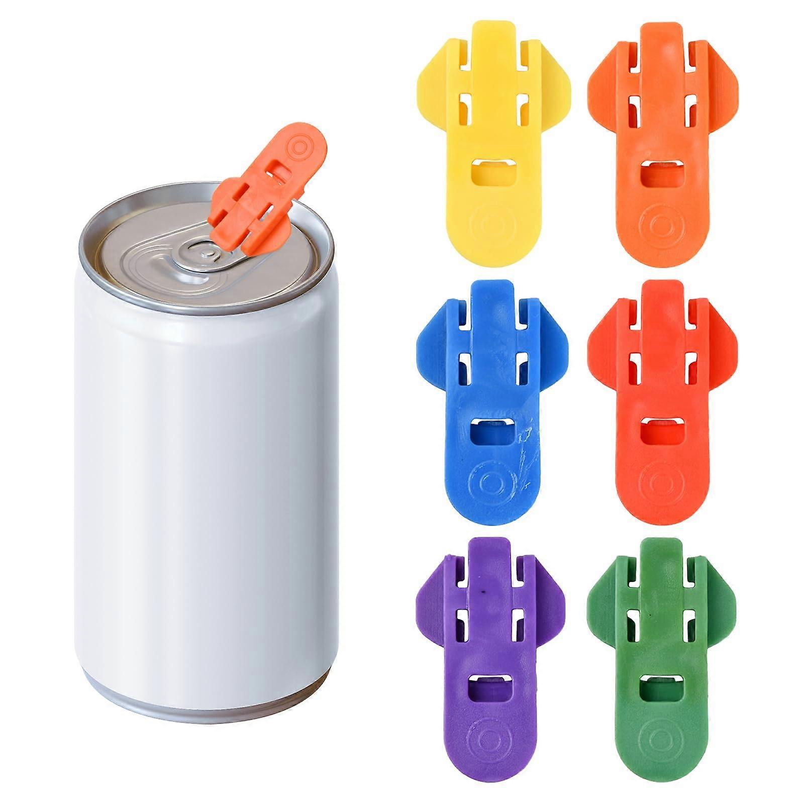 Pack of 6 Can Openers and Bottle Openers for Beer, Soda, and Drinks - Colorful Cap Tools in Red, Orange, Yellow, Blue, Green