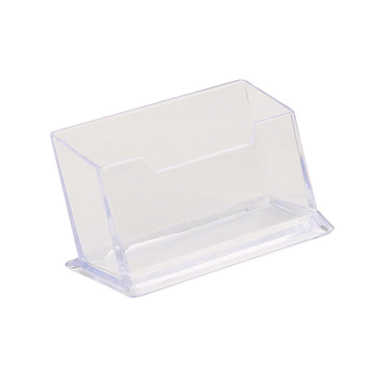 Card Holder Box Business Card Holder Card Display Rack Plastic Desk Organizer for Office