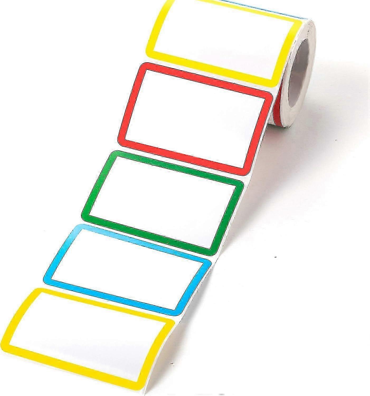 300 Pcs Colorful Blank Name Tag Labels, Self Adhesive Stickers for Office and School