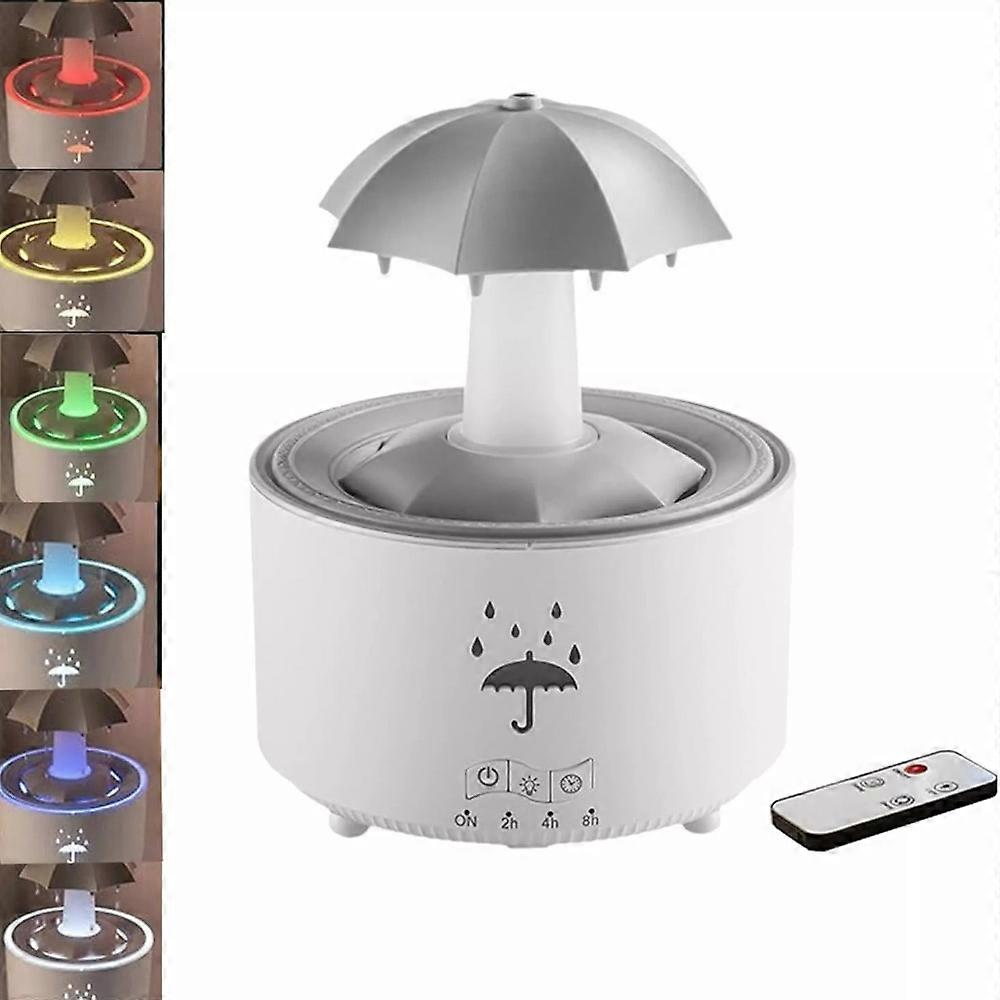 Creative Umbrella Water Drop Air Humidifier with Colorful Light Raindrop Aroma Essential Oil Diffuser Aromatherapy Humidifier