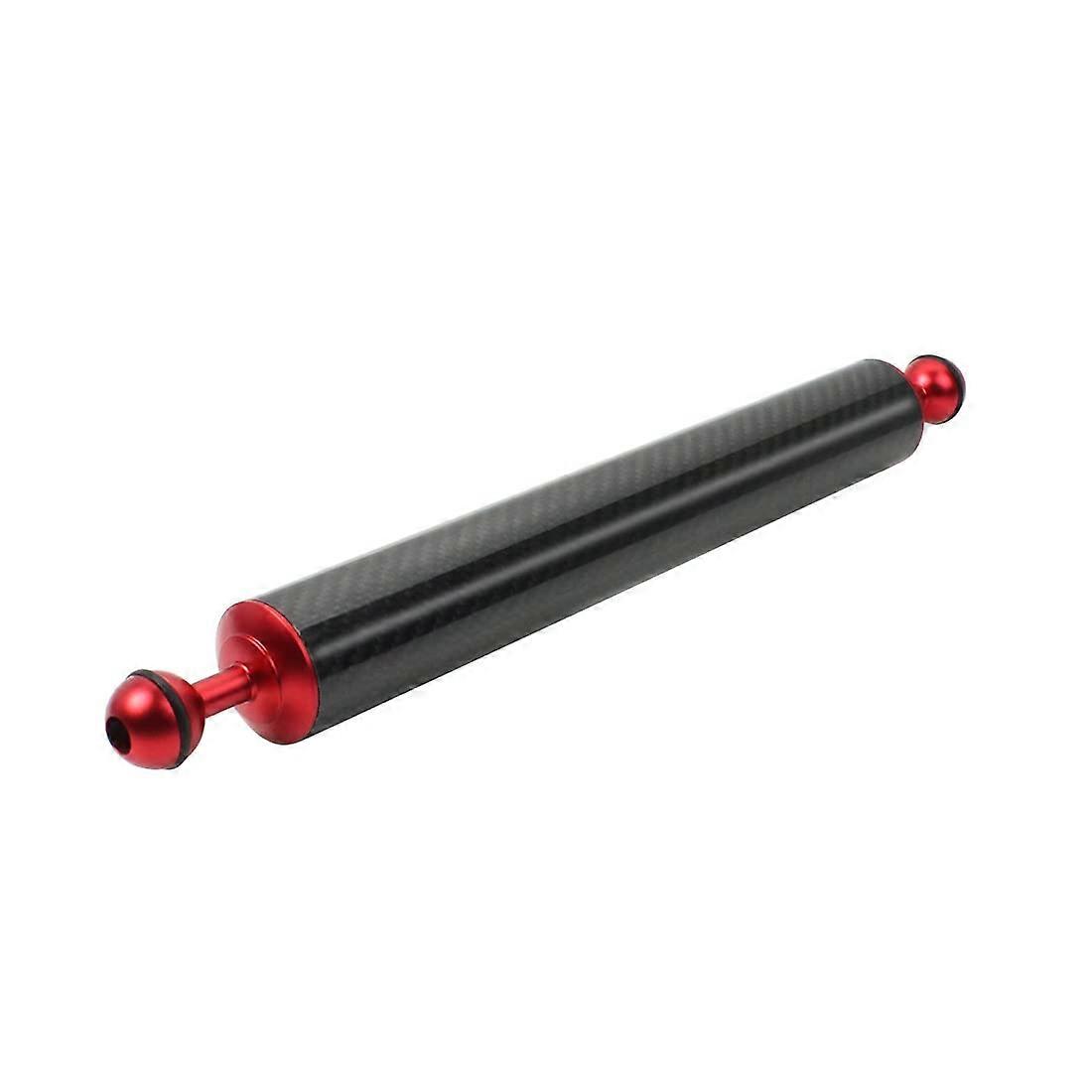 Carbon Fiber Float Extension Arm, 2.5 cm, Dual-Ball Underwater Camera Stabilizer, 30.5 cm Long, Red, Light Weight