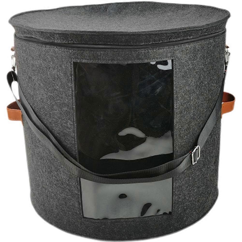 Sundries Storage Holder Fabric Storage Bin Dark Grey 15.7×15.7×10.2in Simple and Convenient Design Foldable Design 1Pack