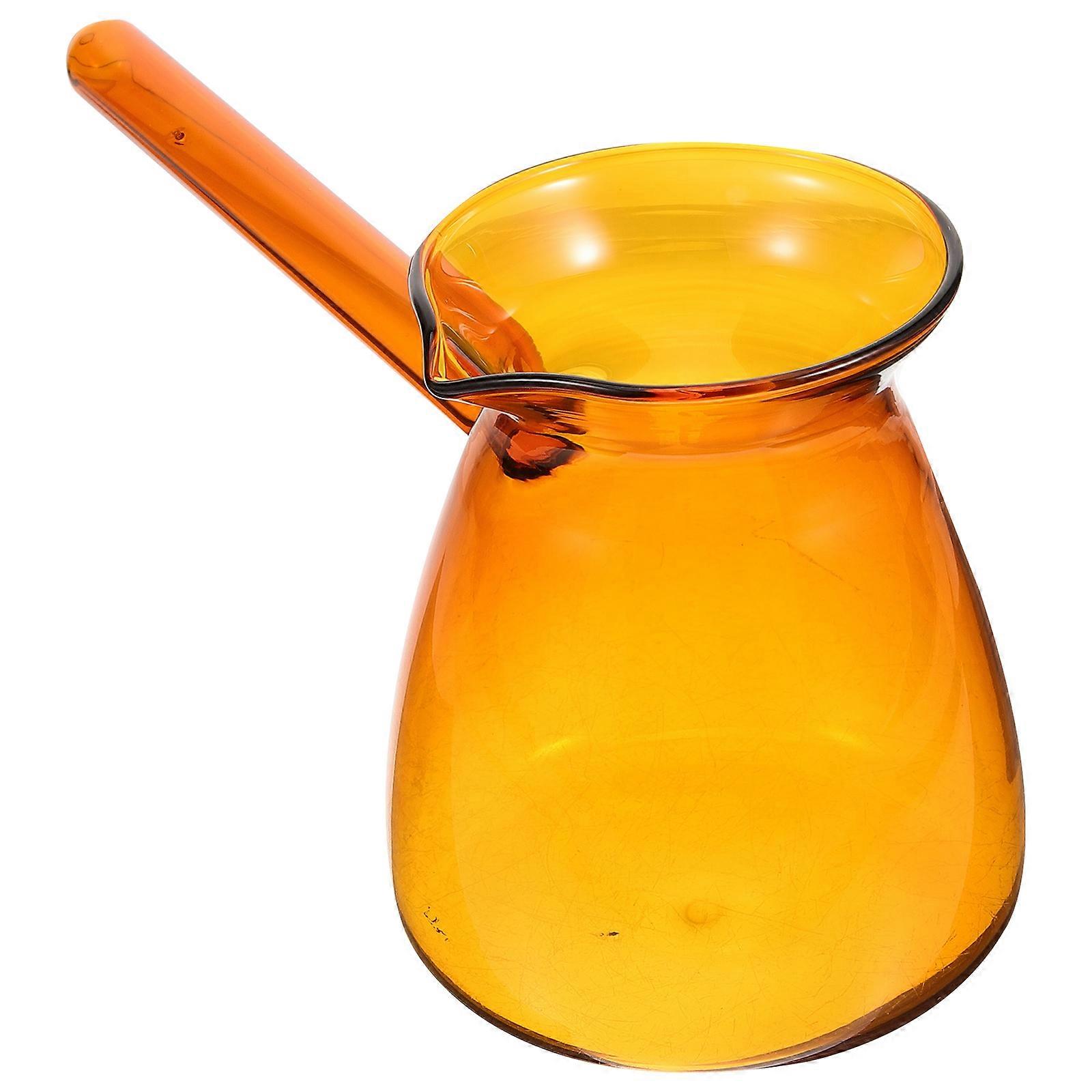 Glass Milk Jug Versatile Glass Kettle Home Use Light Brown Boiling Eggs 1Set