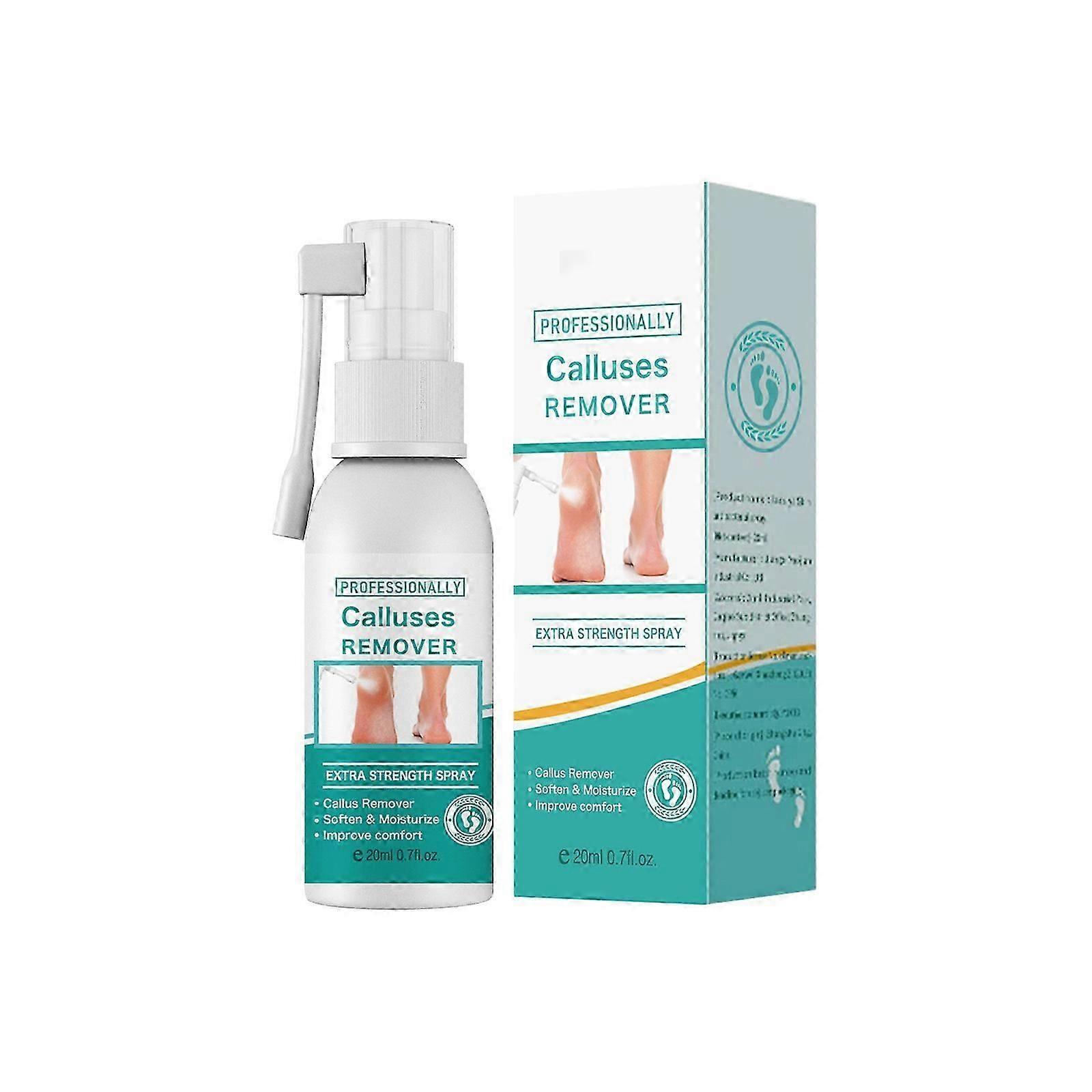 カルスリペアスプレー、フットヒールアンチドライクラッククレンジング、角質除去、角質除去、古い角質、保湿、柔らかい足スプレー、20ml